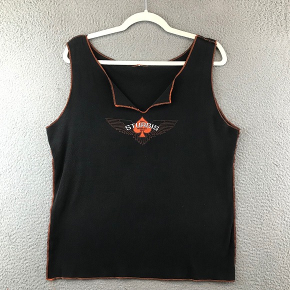 Sturgis Motorcycle Rally 2004 Black Tank Top Sleeveless Graphic Women's M - Picture 1 of 7